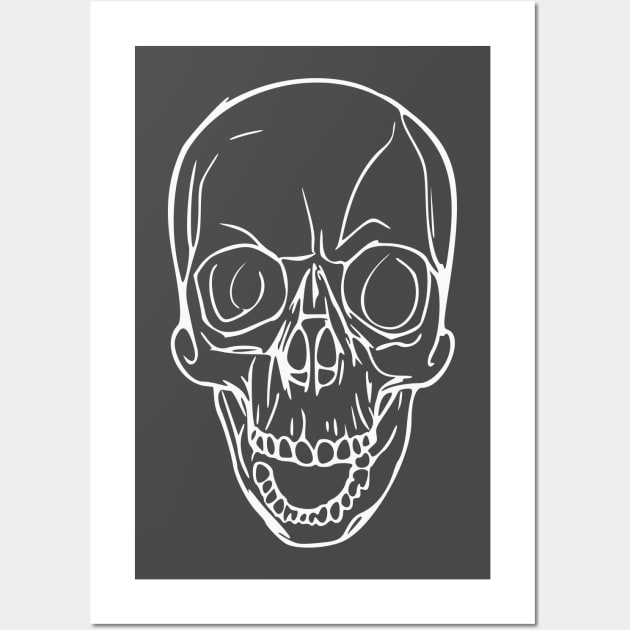 Skull Drawing Wall Art by valsymot